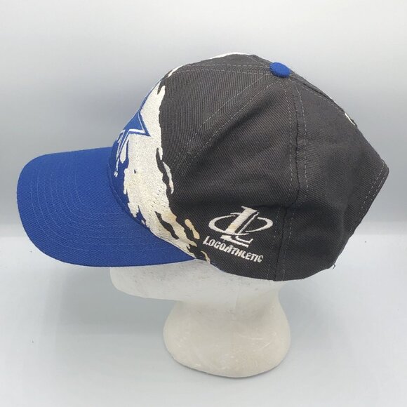 Vintage Dallas Cowboys 90’s Logo Athletics Pro Line Black Splash Snapback Hat - Picture 3 of 12